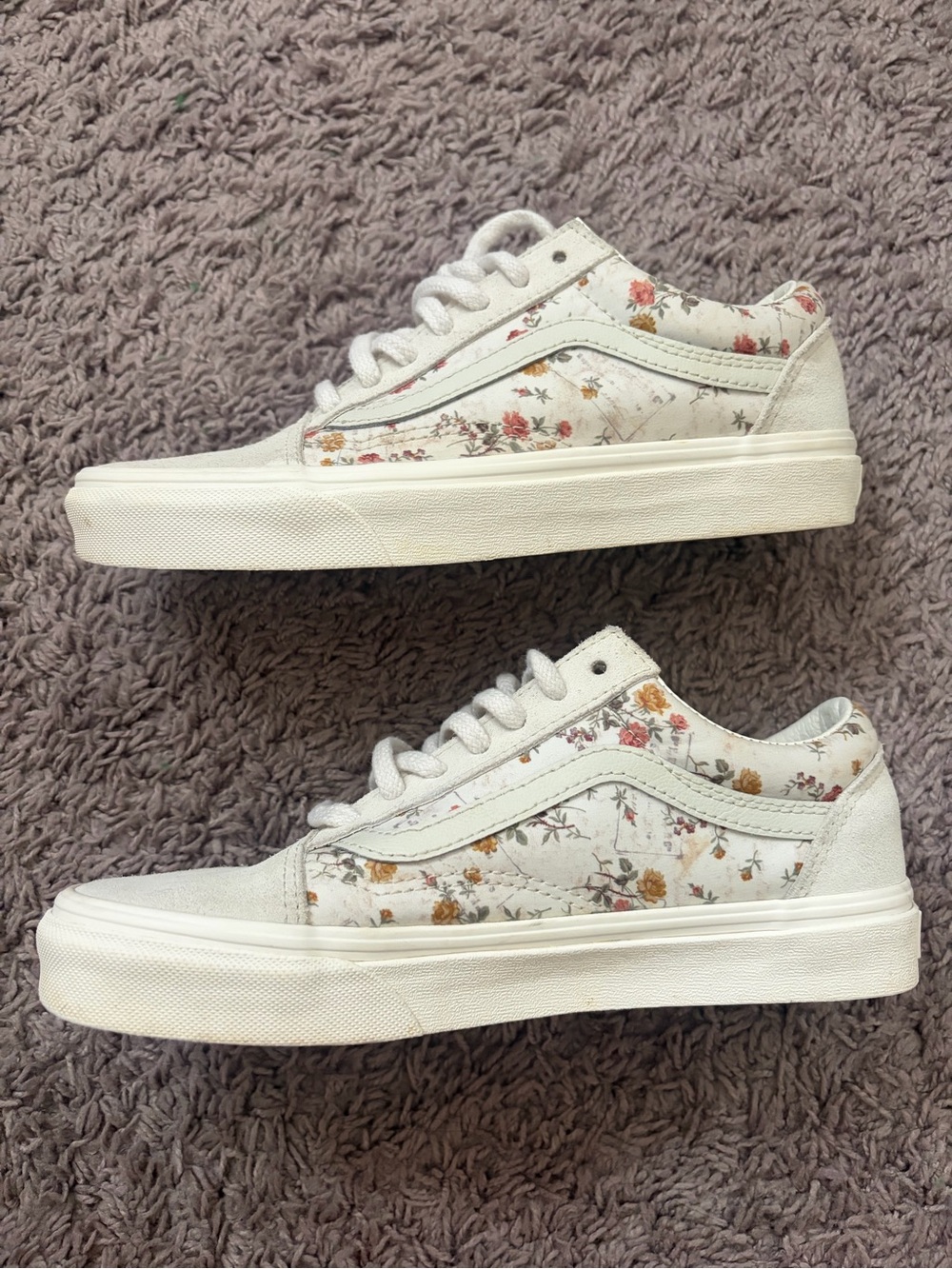 Vans Floral Low Top Skate Sneakers